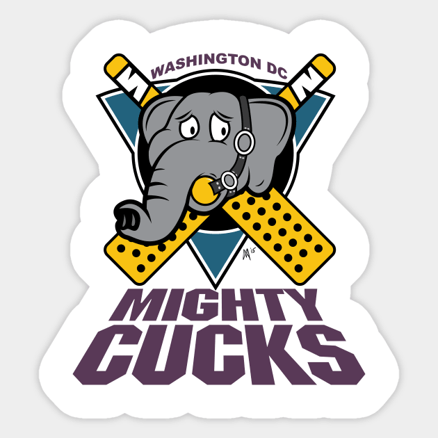 Mighty Cucks Cuckservative T Shirt Sticker by UnluckyDevil